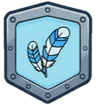 Badge de caractéristique : À plumes